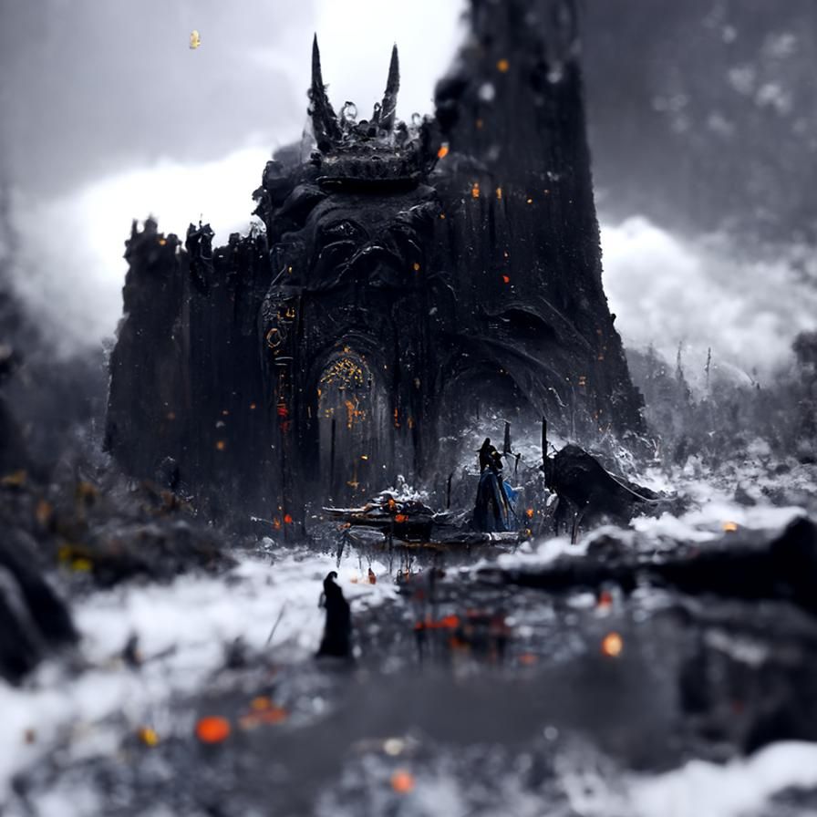 Epic Dark Kingdom Concept Art in Hyperrealism