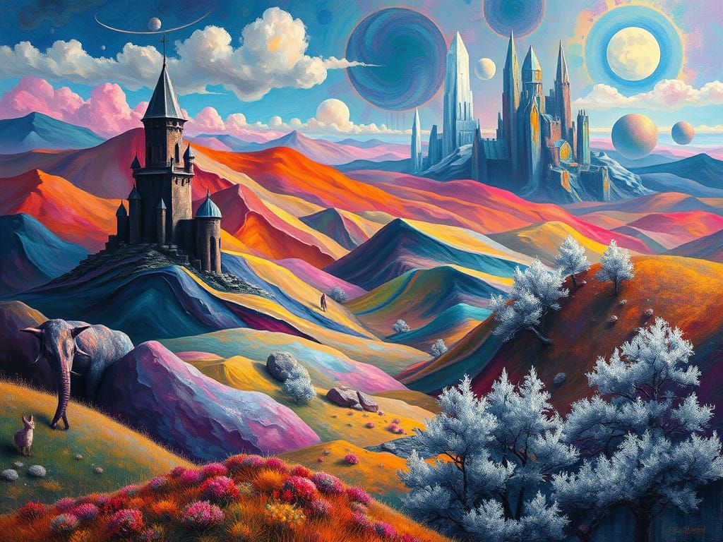 Whimsical Dream Realms of Vibrant Wonder