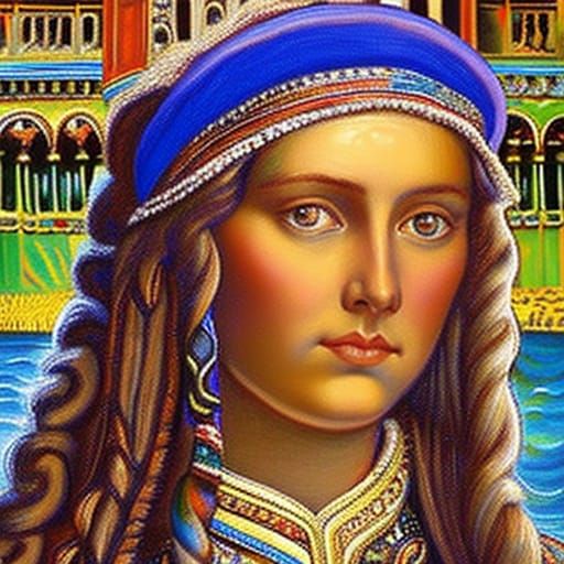 Opal Gemstone in Pre-Raphaelite Style