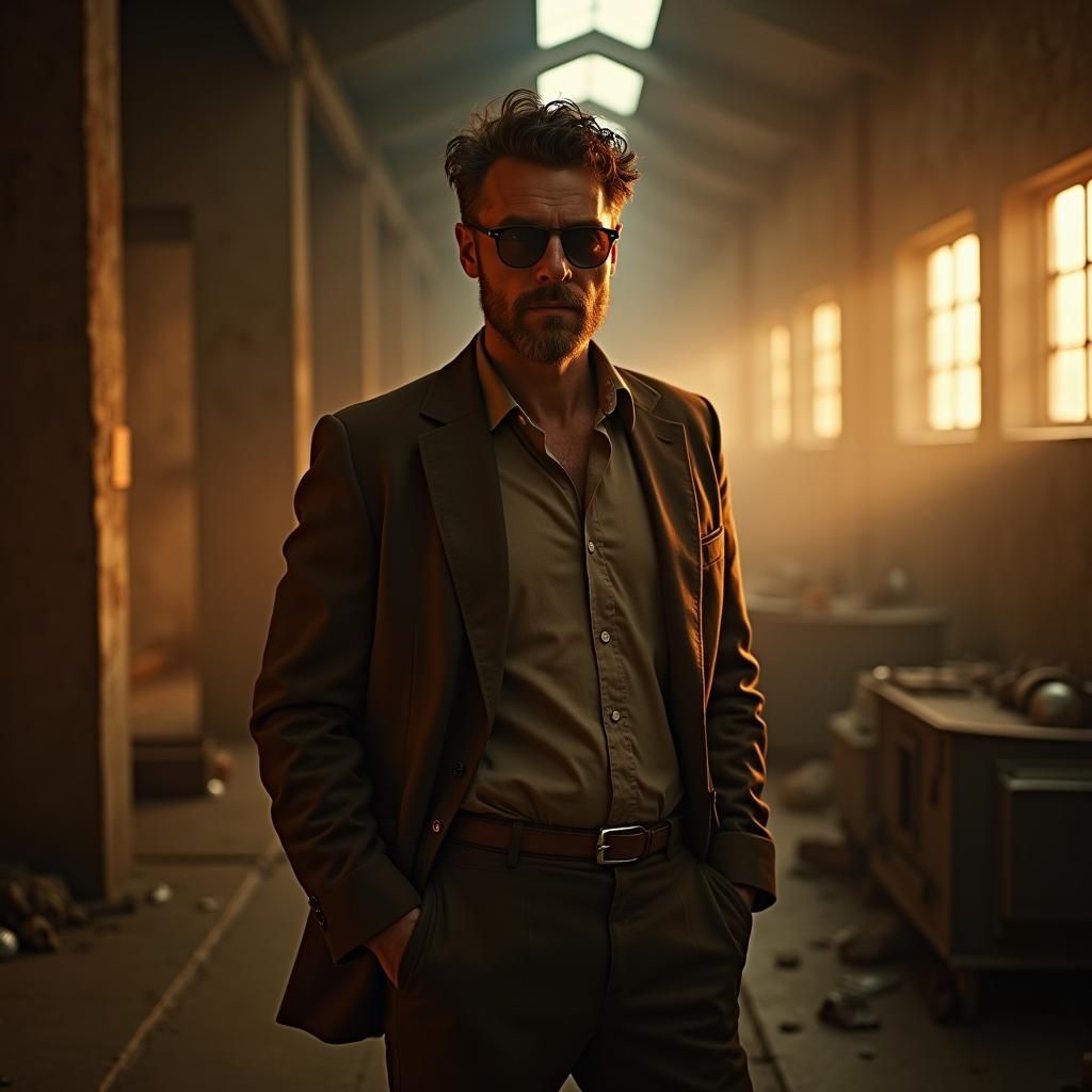 Confident Architect in Cinematic Lighting, Ash Thorp Style