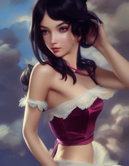 Magical Girl Portrait with Bokeh Background