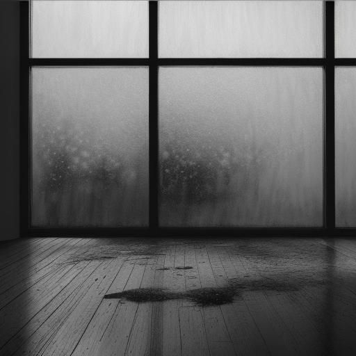 Lonely Teddy Bear in Empty Room, Watercolor Style