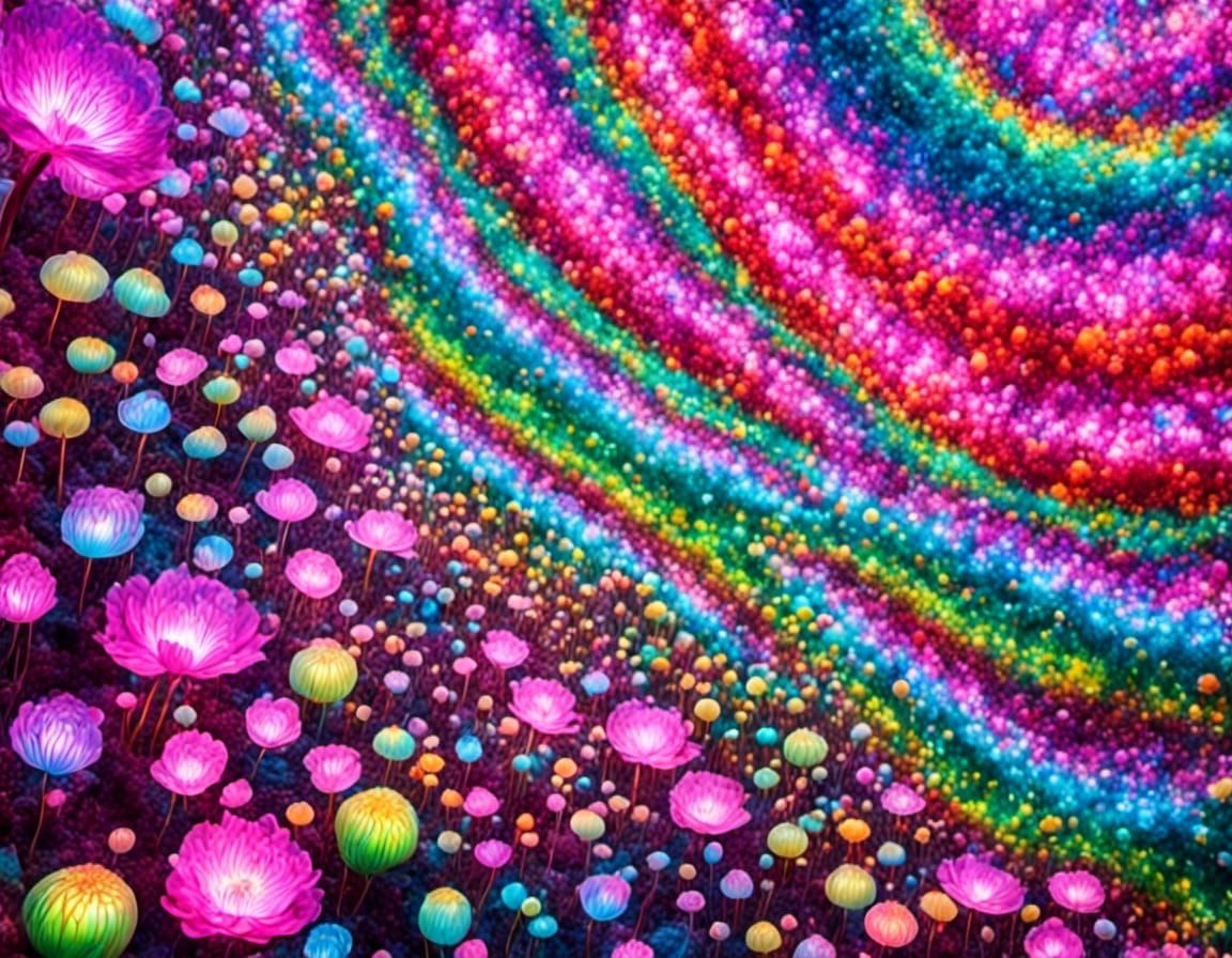 Psychedelic Frog Buddha with Intricate Details