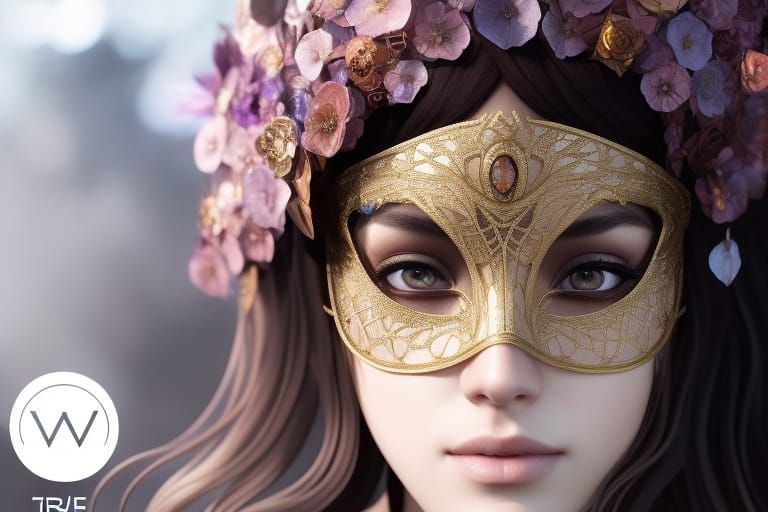 Intricately Detailed Masquerade Mask in Hyperrealistic Style