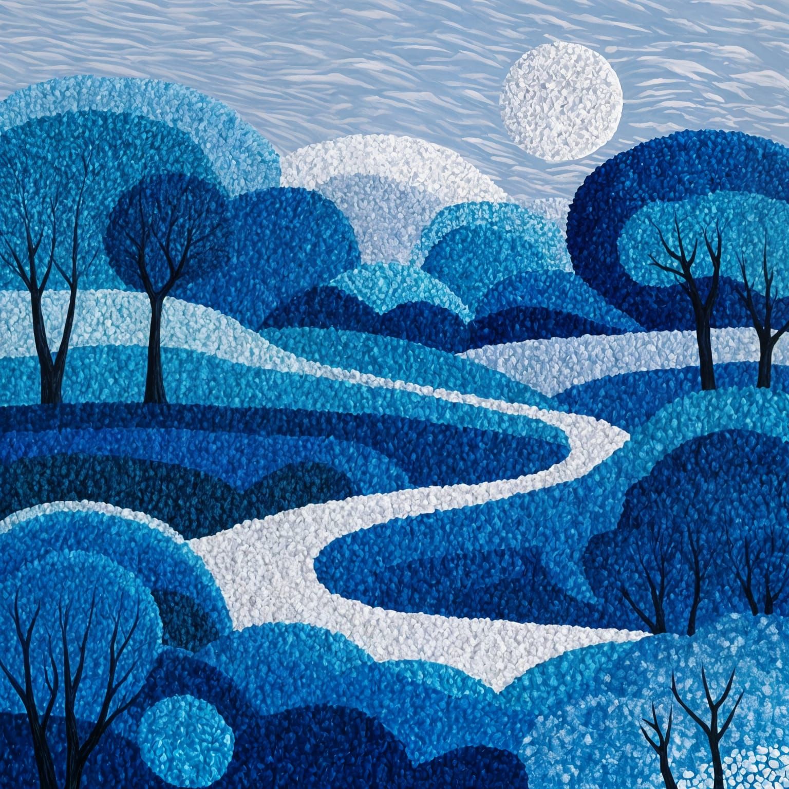 Serenity in Endless Blue