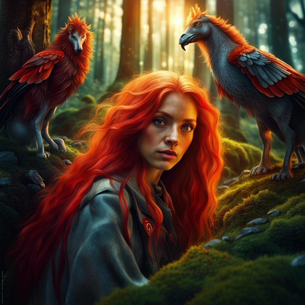 Selfie with Hippogriff in Enchanted Forest