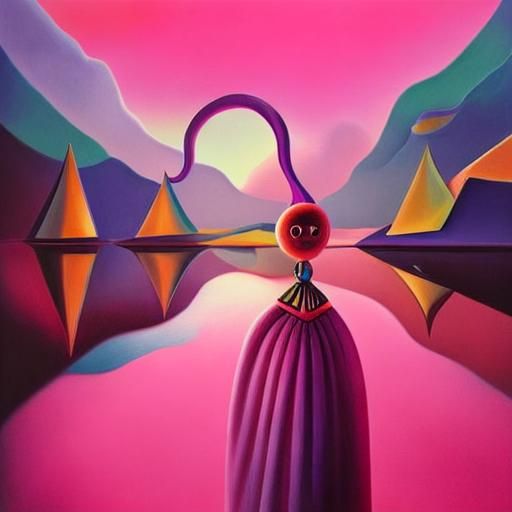 Surreal Dreamscape: Person Walks on Eyelid