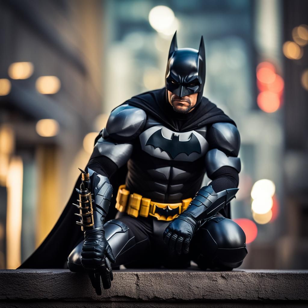 Batman with Black Cat: Professional Photography