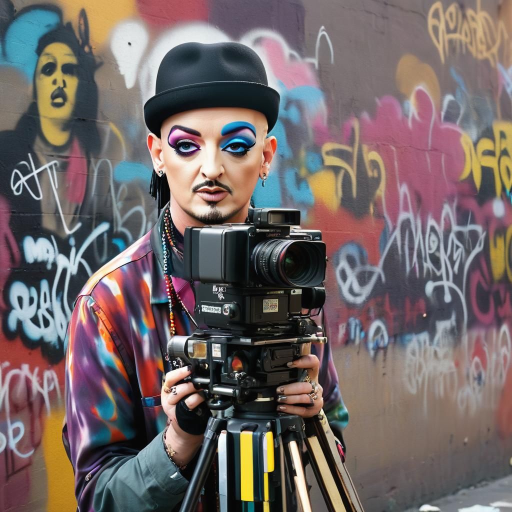 Boy George Music Video Shoot: Street Photography