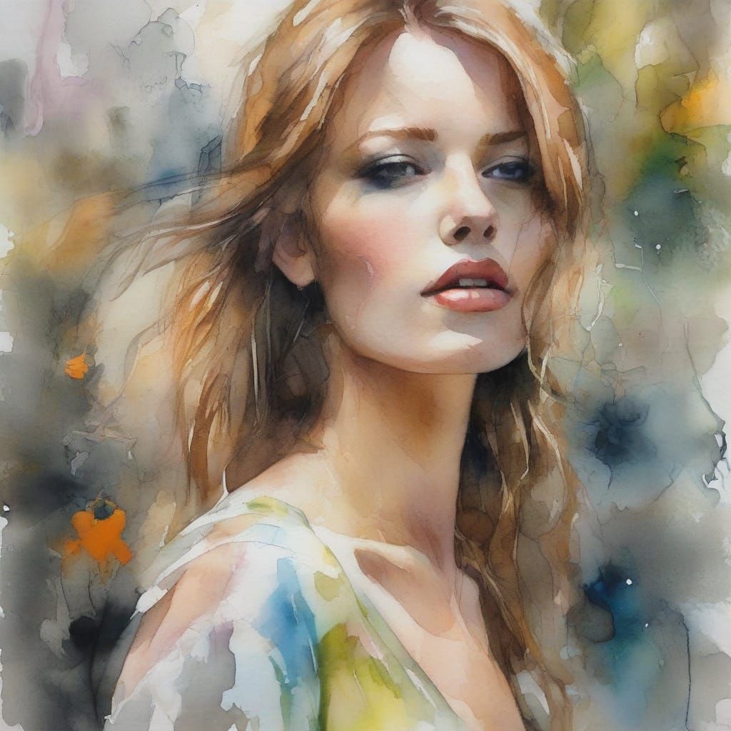 Whimsical Wanderer in Enchanted Countryside