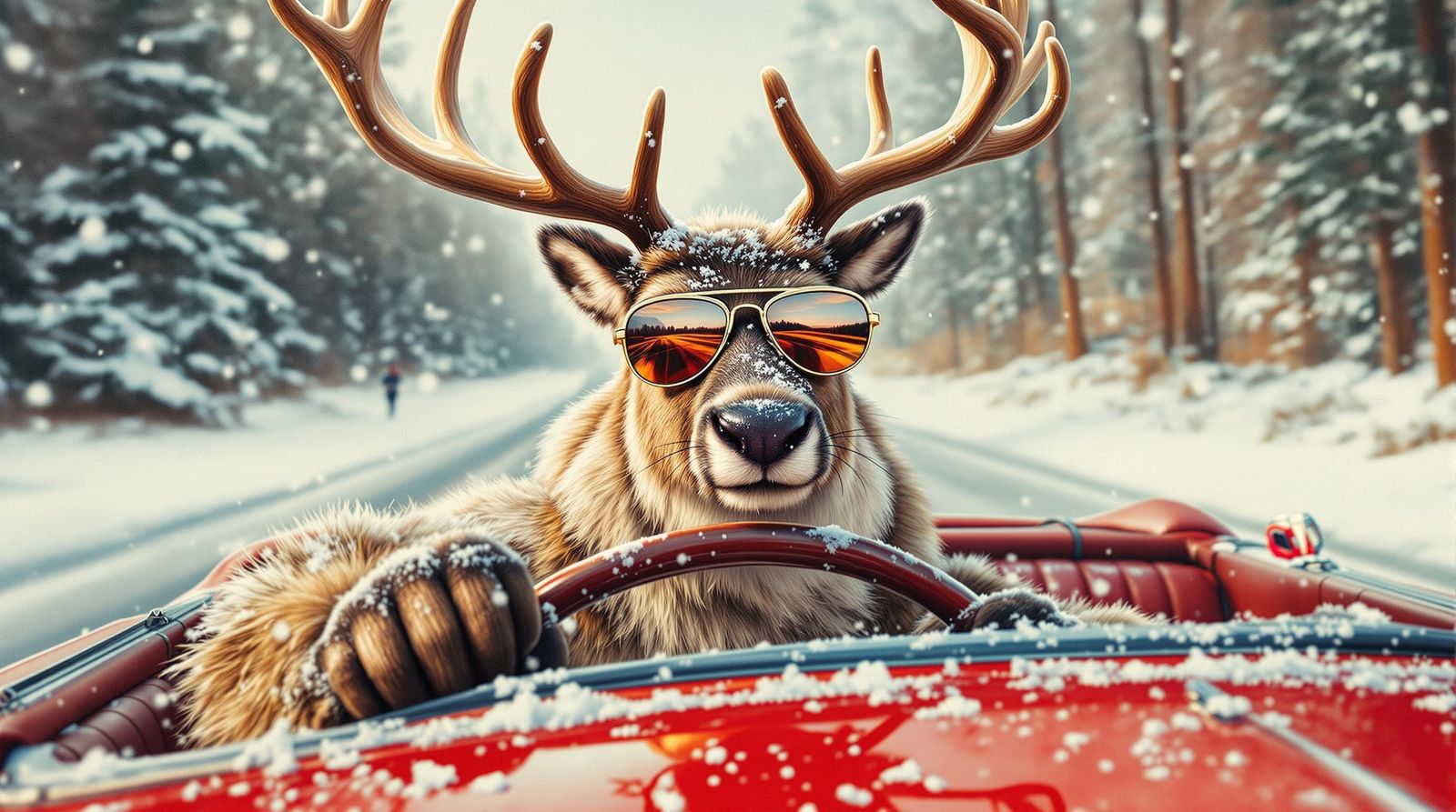 Surreal Holiday Scene in Hyper Realistic Oil Painting Style