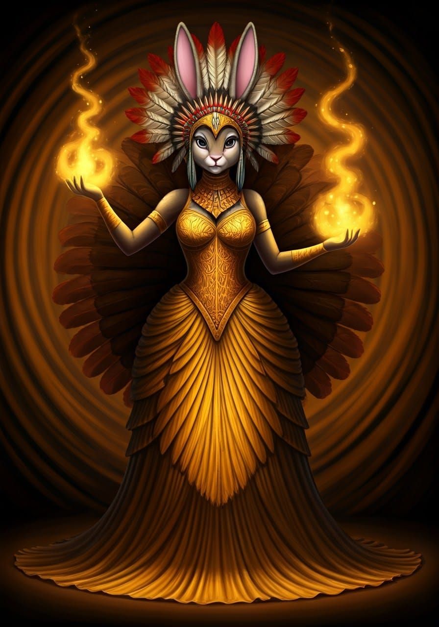 Rabbit Goddess Conjures Thanksgiving Feast