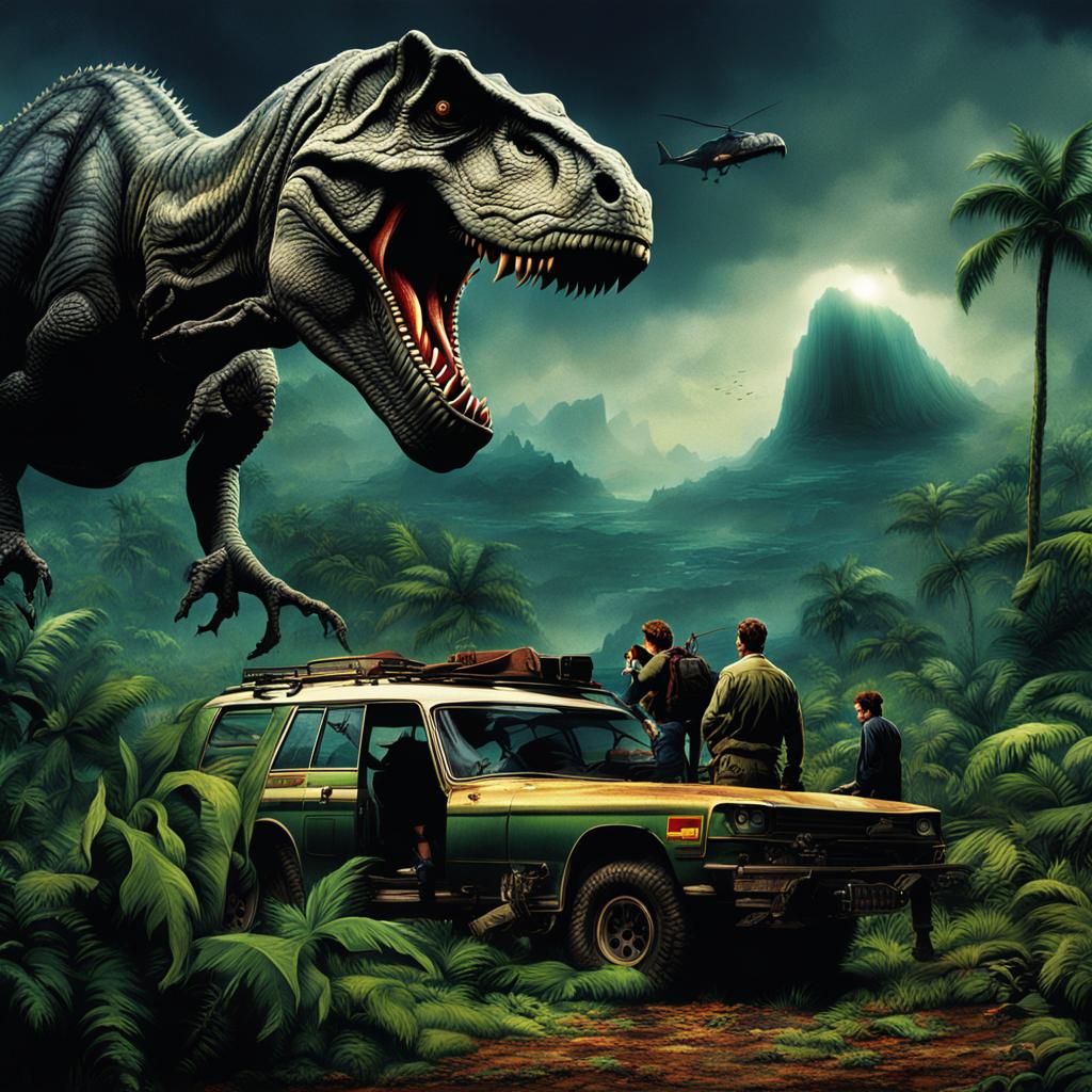 Epic Jurassic Park Cinematic Digital Painting