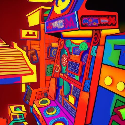 Tetris Arcade in Shanghai, 1987: Hyperrealistic Art