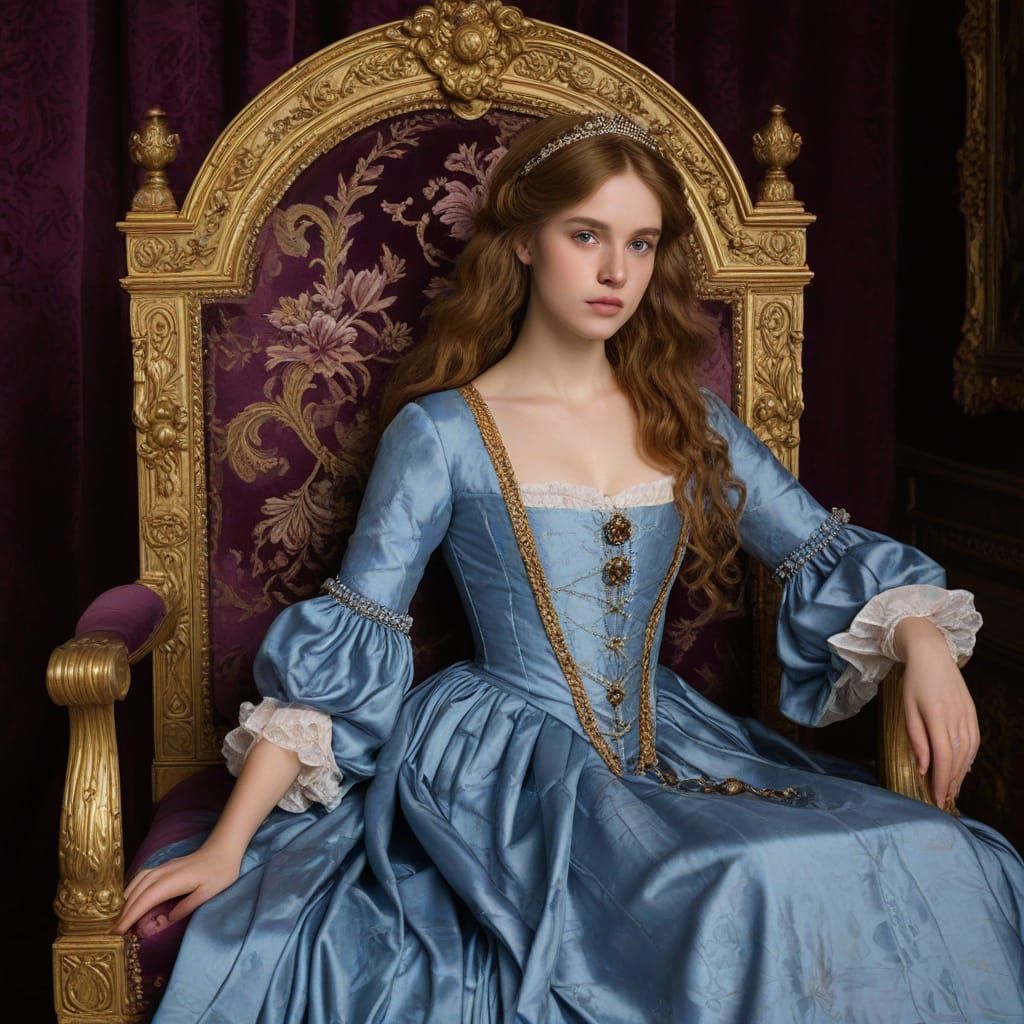 Regal Princess in Ethereal Blues and Purples