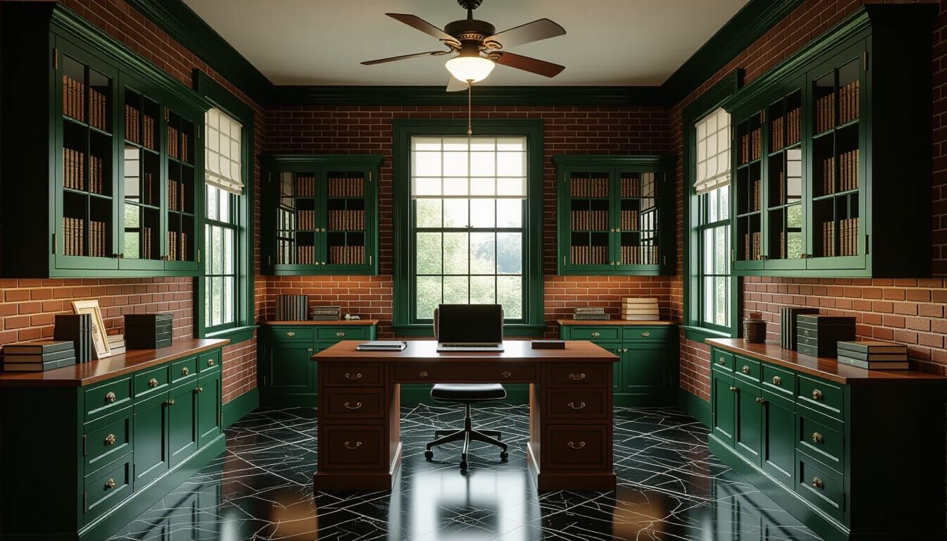 Victorian Working Room with Modern Touches