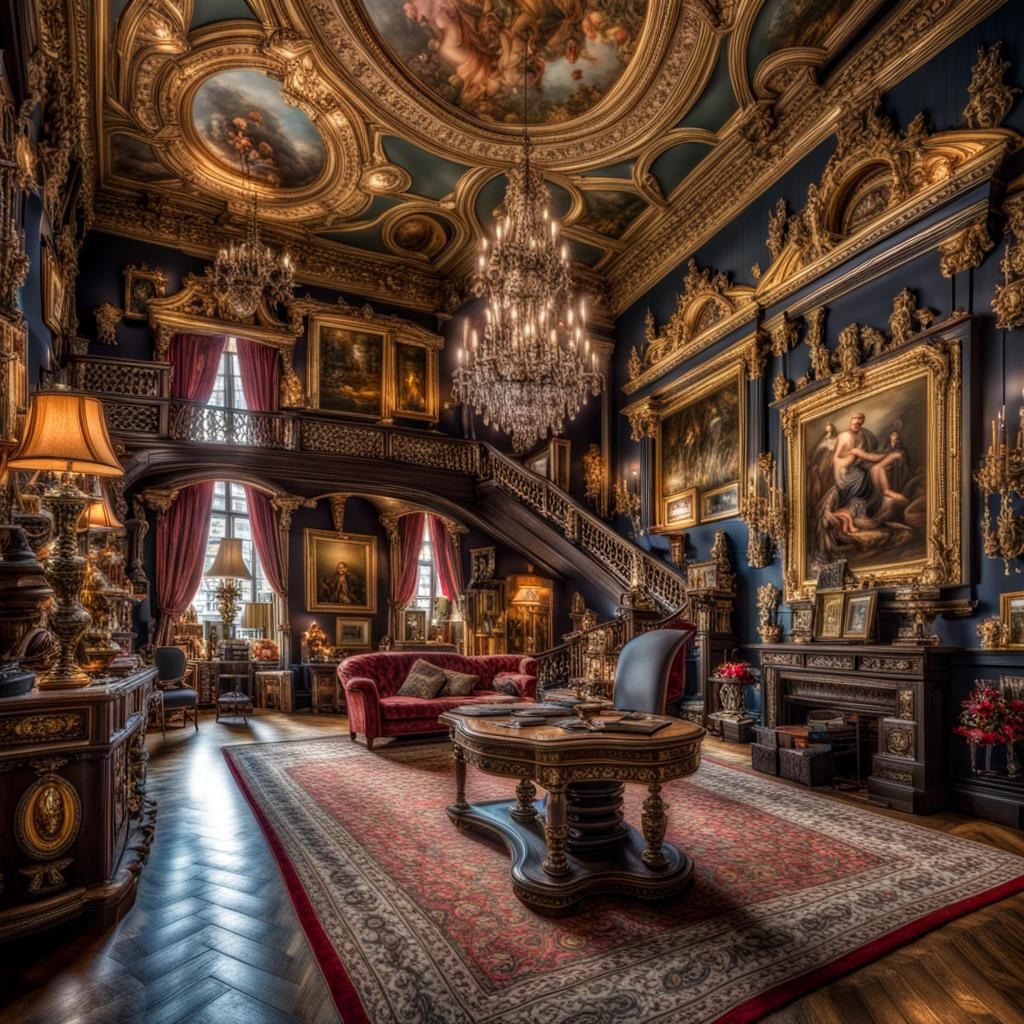 Opulent English Interior in Maximalist Style