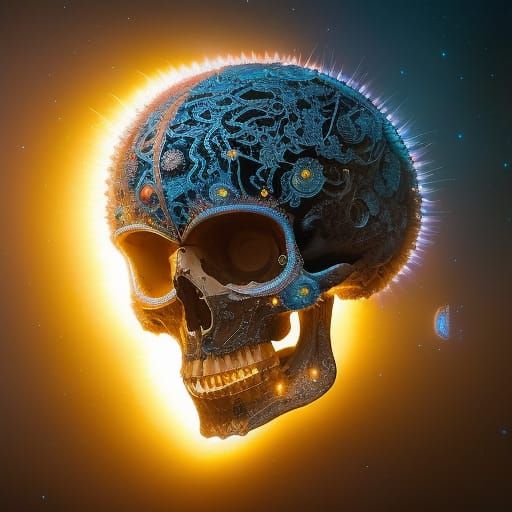 bioluminescent skull