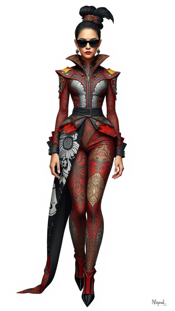 Futuristic Avant-Garde Fashion Illustration