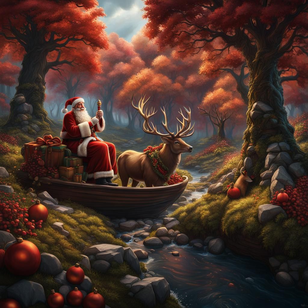 Santa Claus and Reindeer in Campocatino Vagli