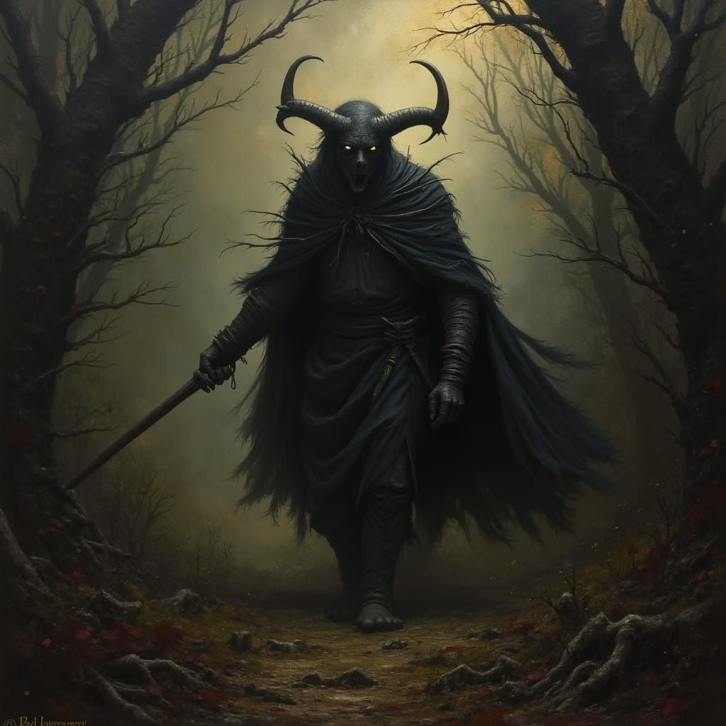 Grimdark Landscape in Moody, Atmospheric Style