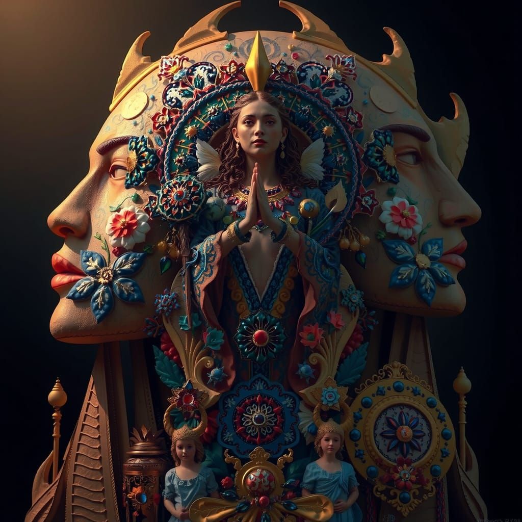 Masterpiece Painting of Beauty and Truth