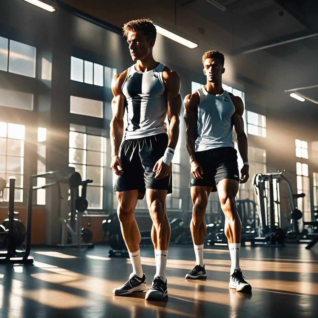 Hyperrealistic Gym Portrait with Moody Lighting