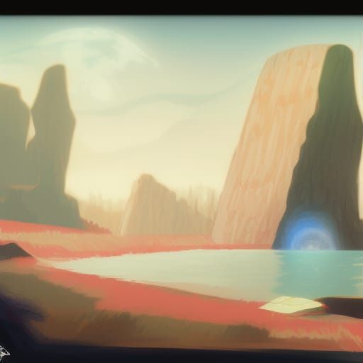 Science Fiction Scene in Anime Style