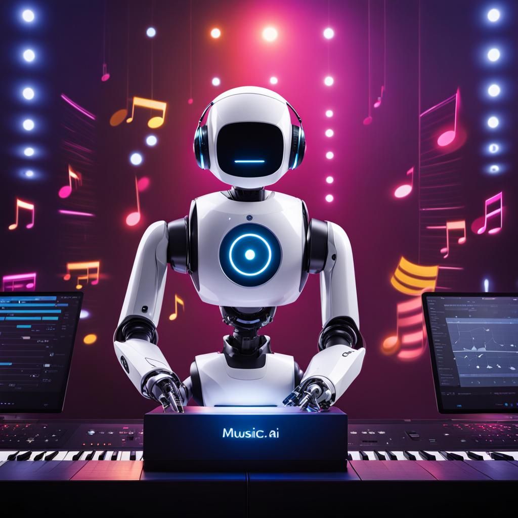 Futuristic Music AI Robot: MusicAgent Concept