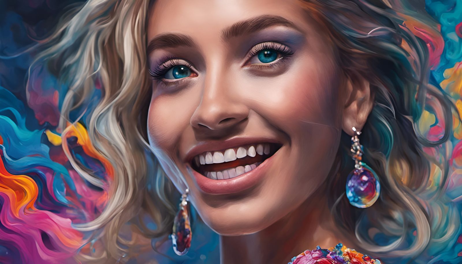 “Pamela Reif” fitness influencer after painting, smelting co...