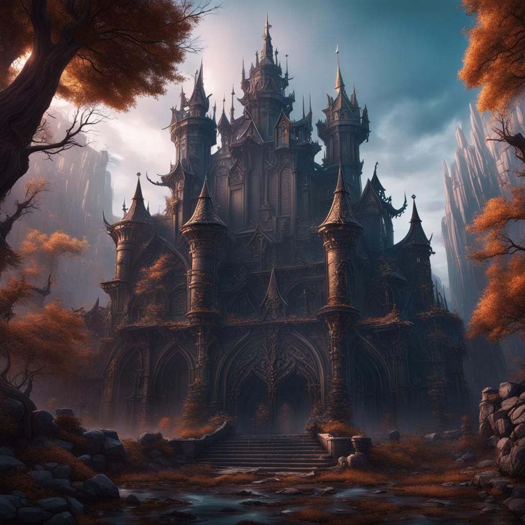 Detailed Matte Painting of a Fantastical Villain
