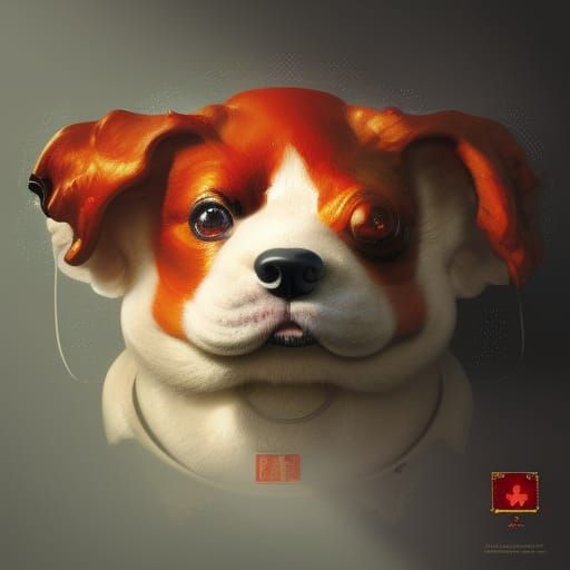 Xi Jinping Rotisserie Puppy: Hyperdetailed Art Portrait
