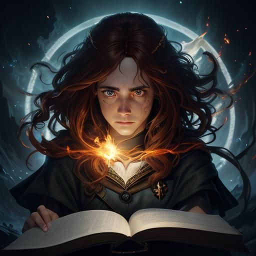 Magic Spell: Hermione Granger casting the Fiendfyre Curse - Conjures destructive, enormous enchanted flames