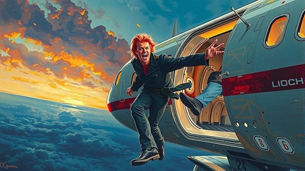 David Bowie's Ziggy Stardust Falls From Airplane