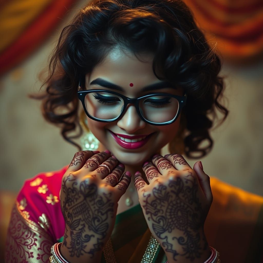 Charming Woman in Traditional Dress, Rembrandt Style