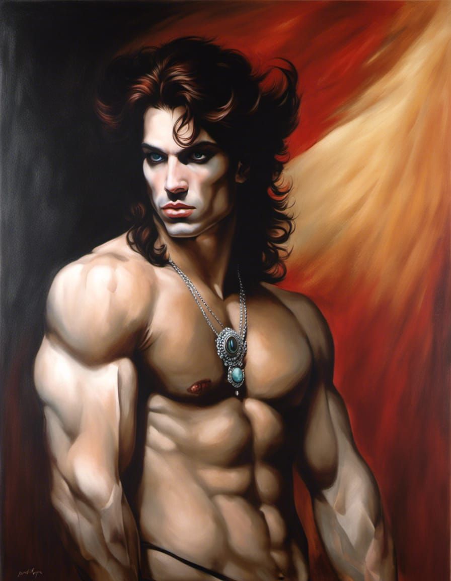 Prince with Red Hair: An Acrylic Painting