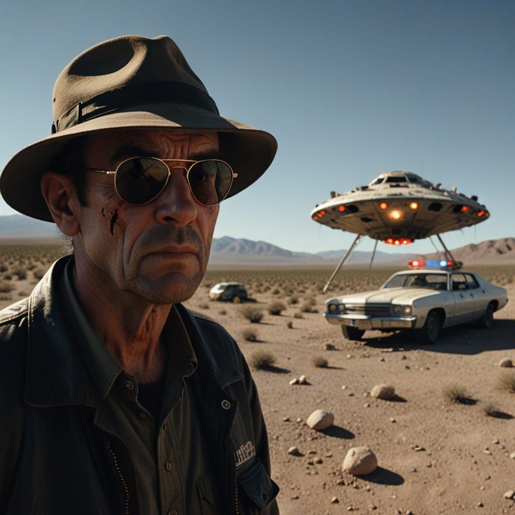 Hunter S. Thompson Contemplates Crashed UFO in Desert Night