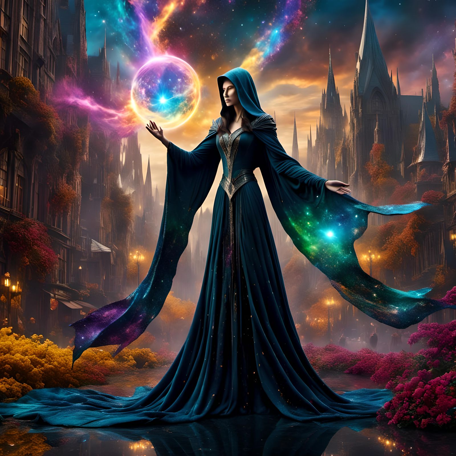 Epic Wizard Opens Magic Portal to Times Square