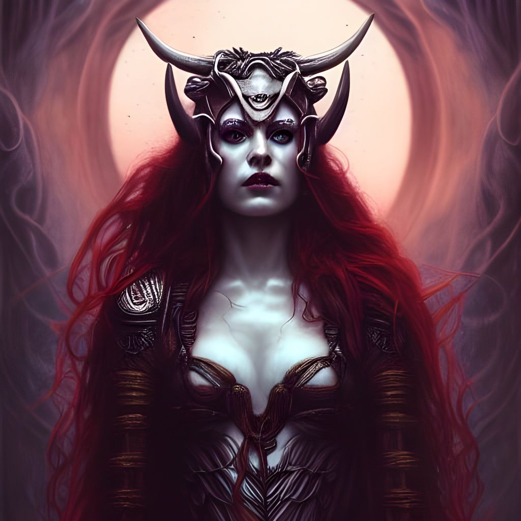 Hel, Goddess of the Underworld: Digital Art