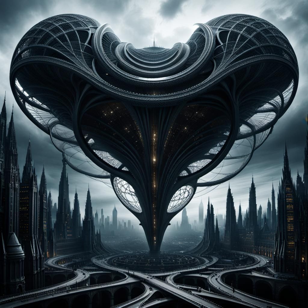 Surreal Futuristic Metropolis Unravels into an Uninhabited U...