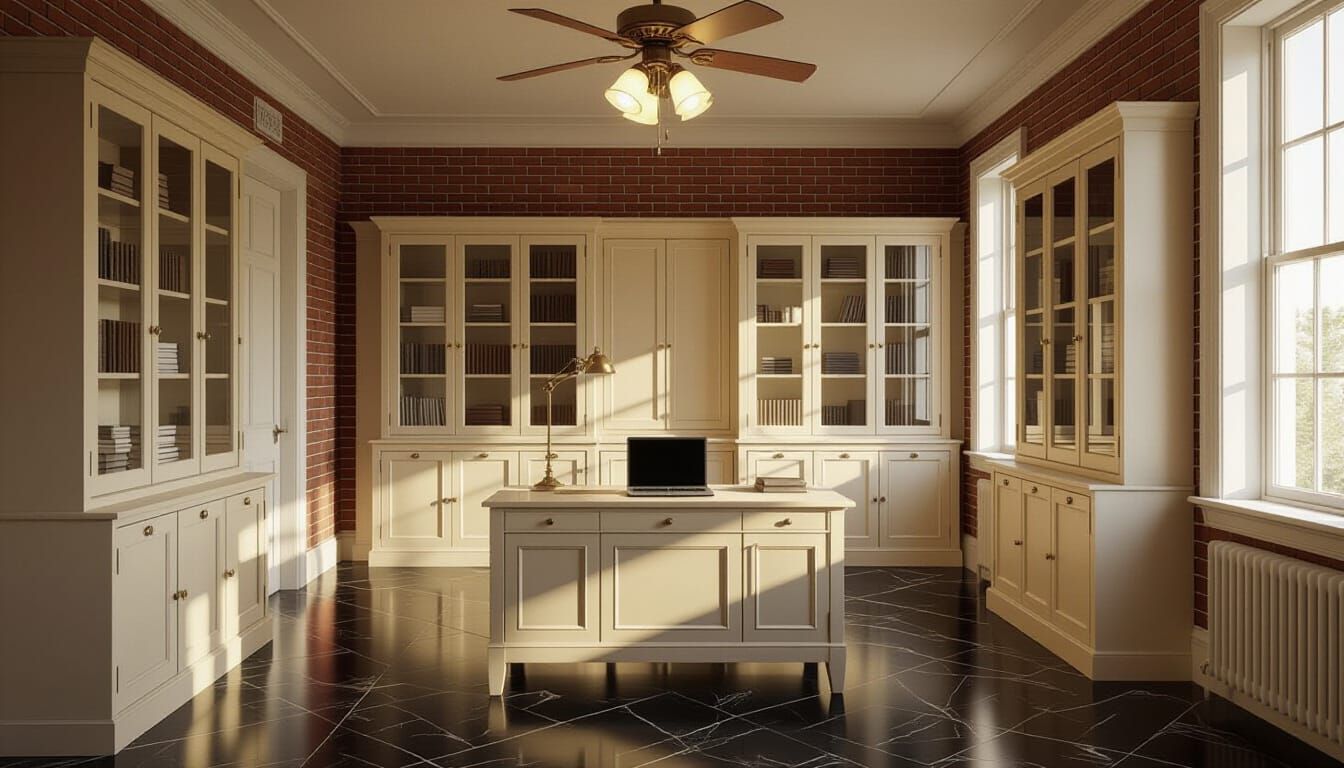 Vibrant Victorian Working Room in Photorealistic Cinematic S...