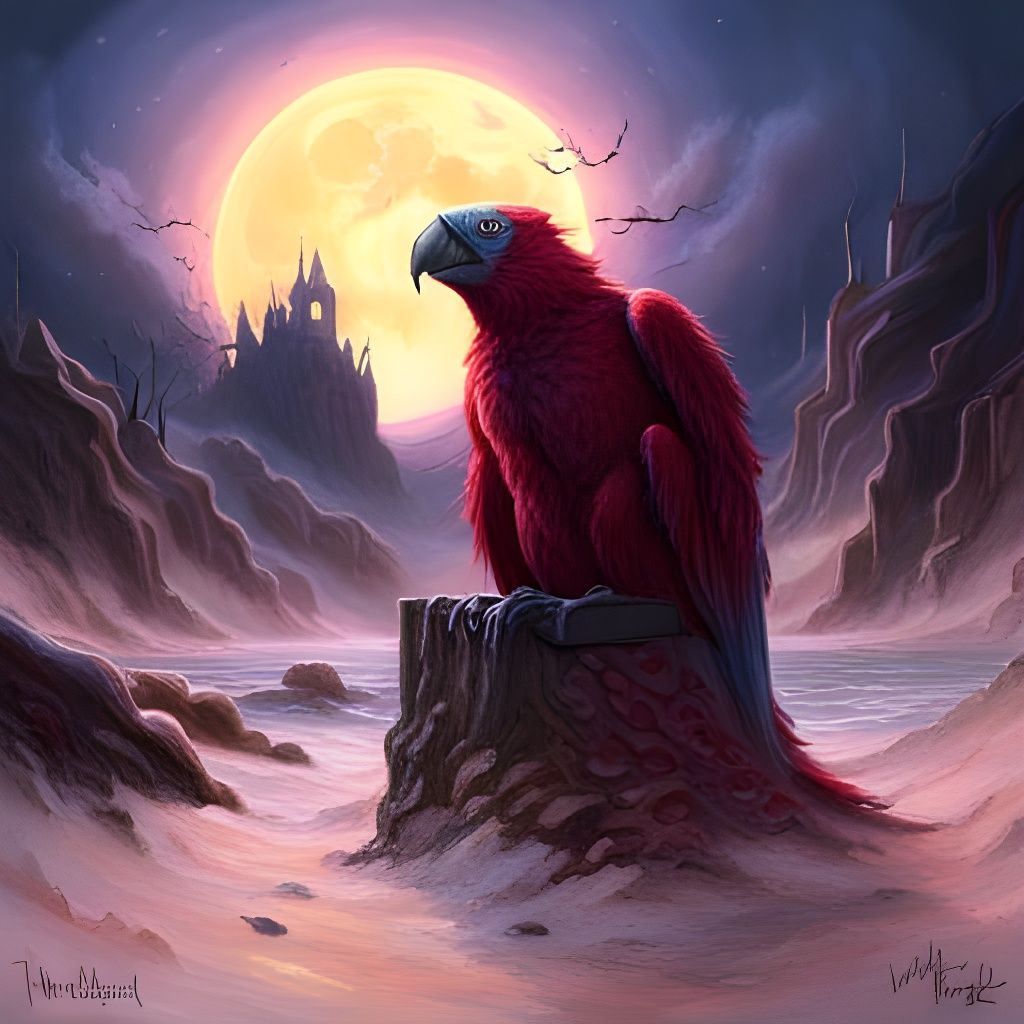 Grisly Wereparrot Horror Under Full Moon