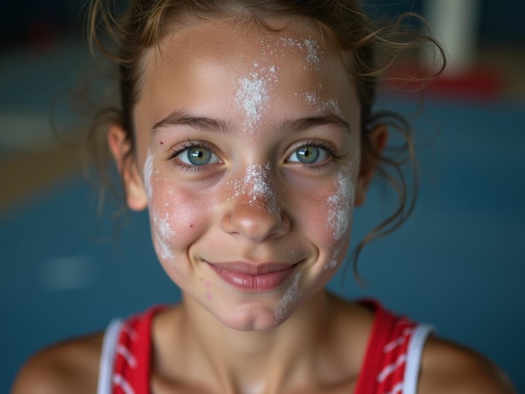 Gymnast Portrait: Chalk Marks and Bruises