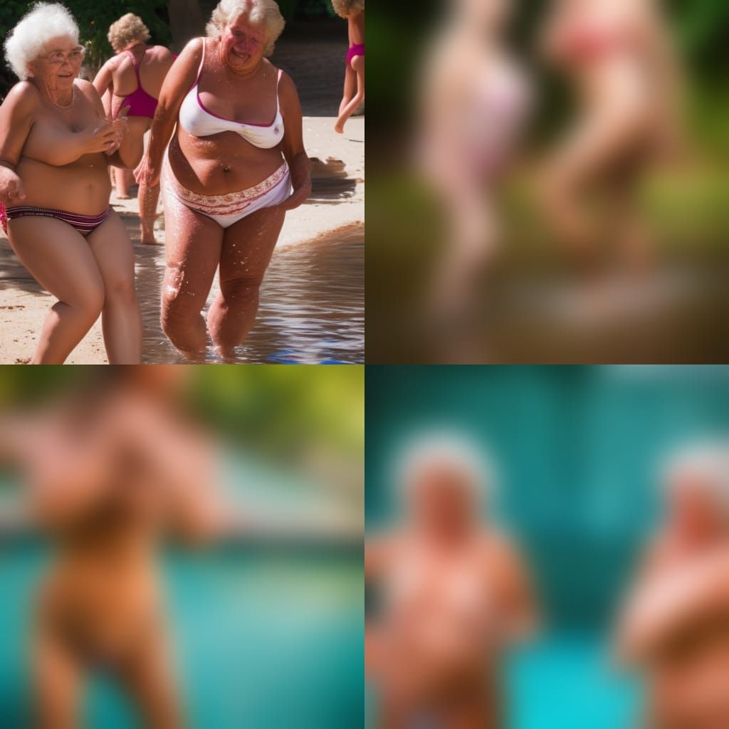 Grandmas Oil Wrestling: Professional Photography