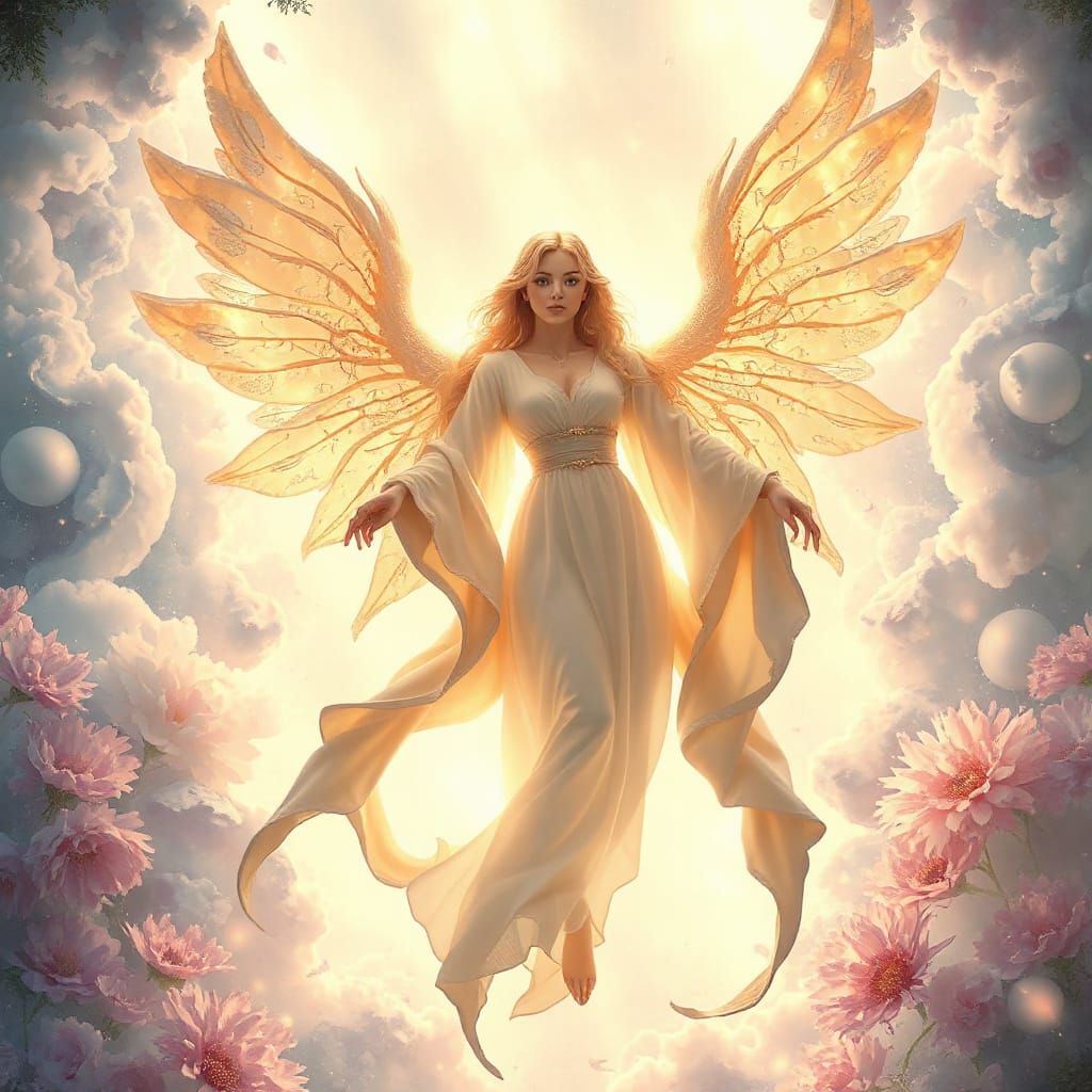 Majestic Angel in Dreamlike Whimsy