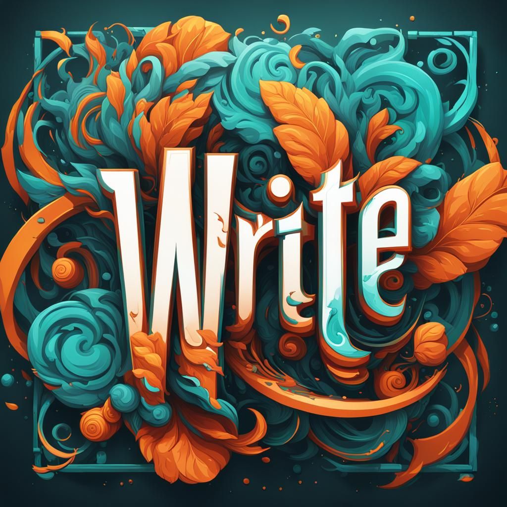 Typography Poster in Art Nouveau Style