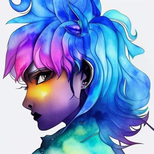 Watercolor Concept Art of Individuality