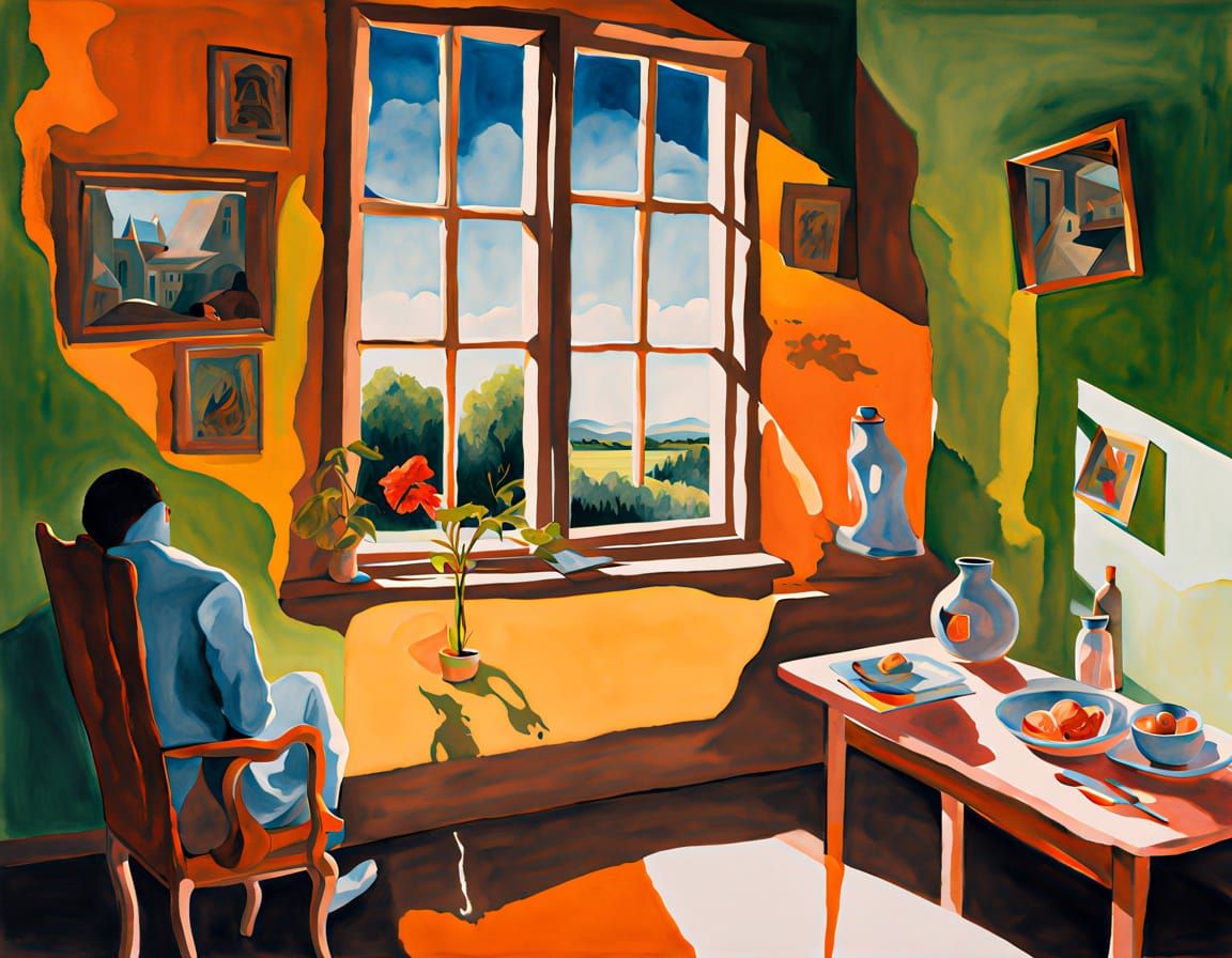 Mysterious Shadowy Figure Leering Through Window