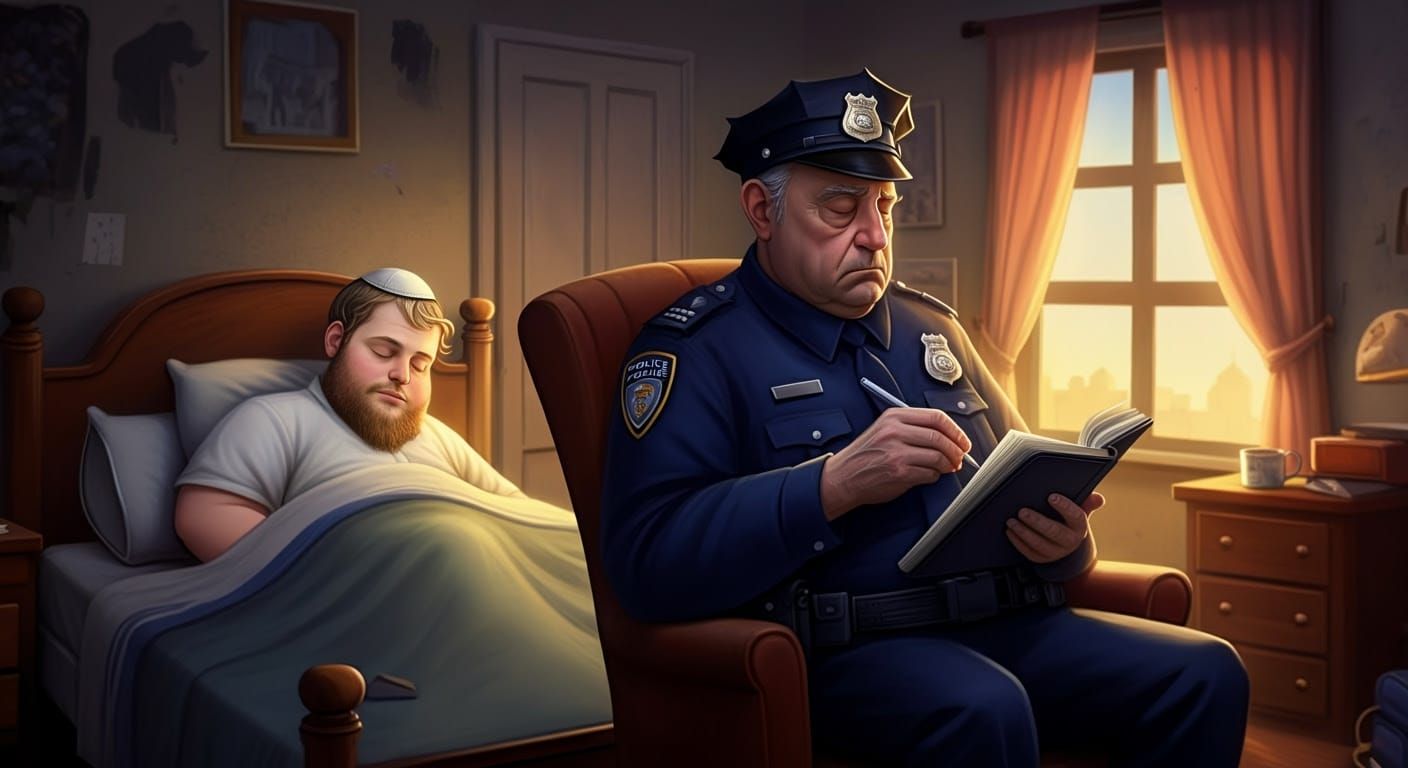 Innocent Slumber Under Watchful Eyes