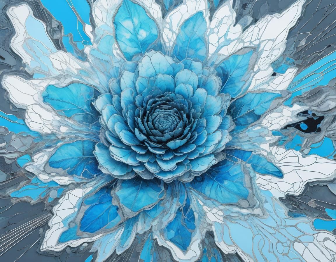 Ethereal Abstract Floral Visualization in Liminal Space